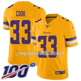 Camiseta Hombre NFL Minnesota Vikings Dalvin Cook 33 Nike Blanco 100th